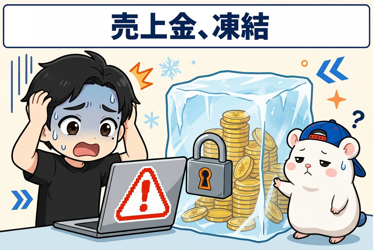 売上金の凍結