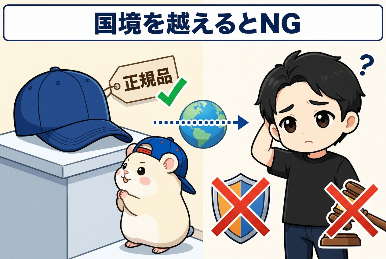 正規品でも国境を越えるとNG