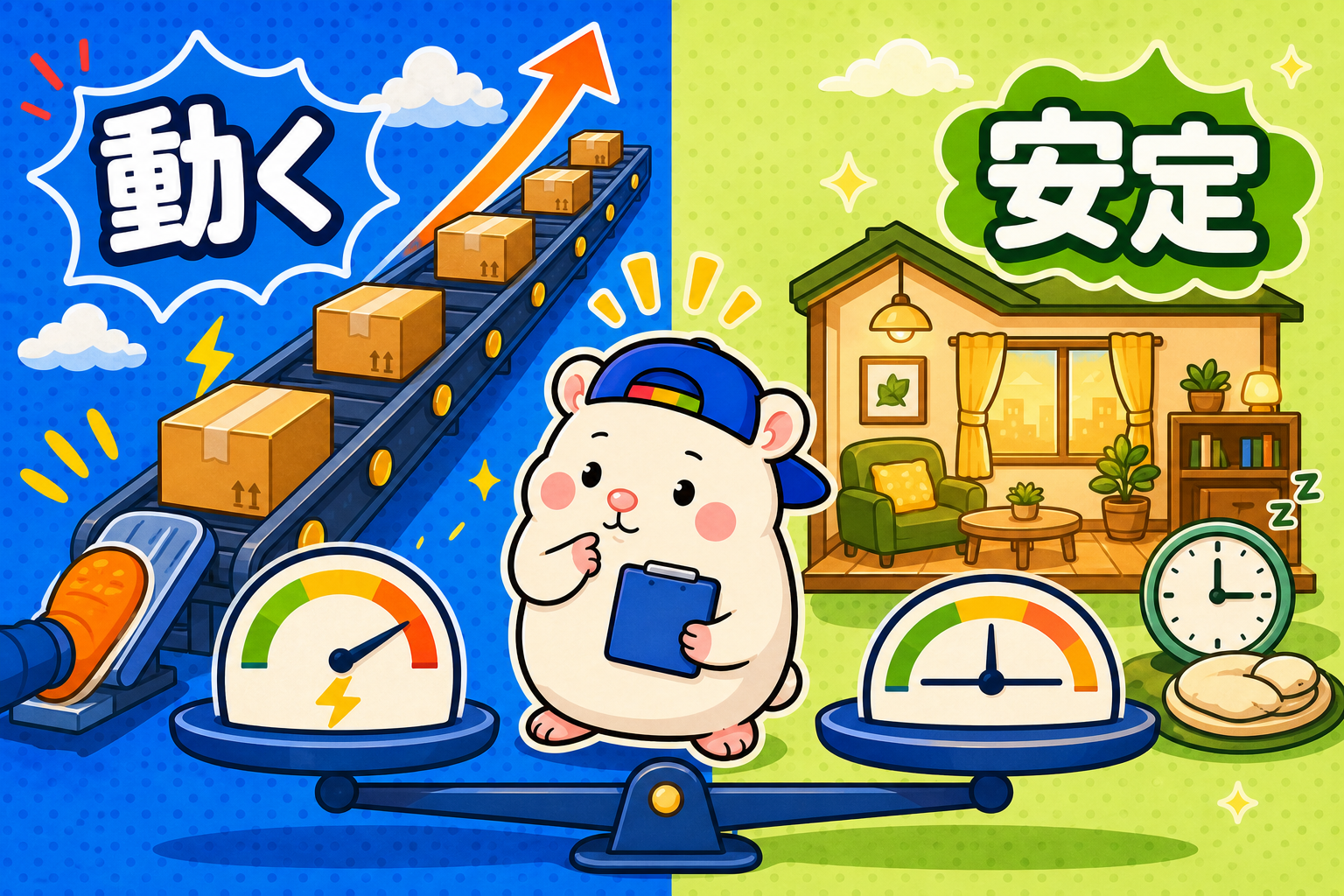 動くeBayと安定するレンタルスペースの性質を比べるチャム