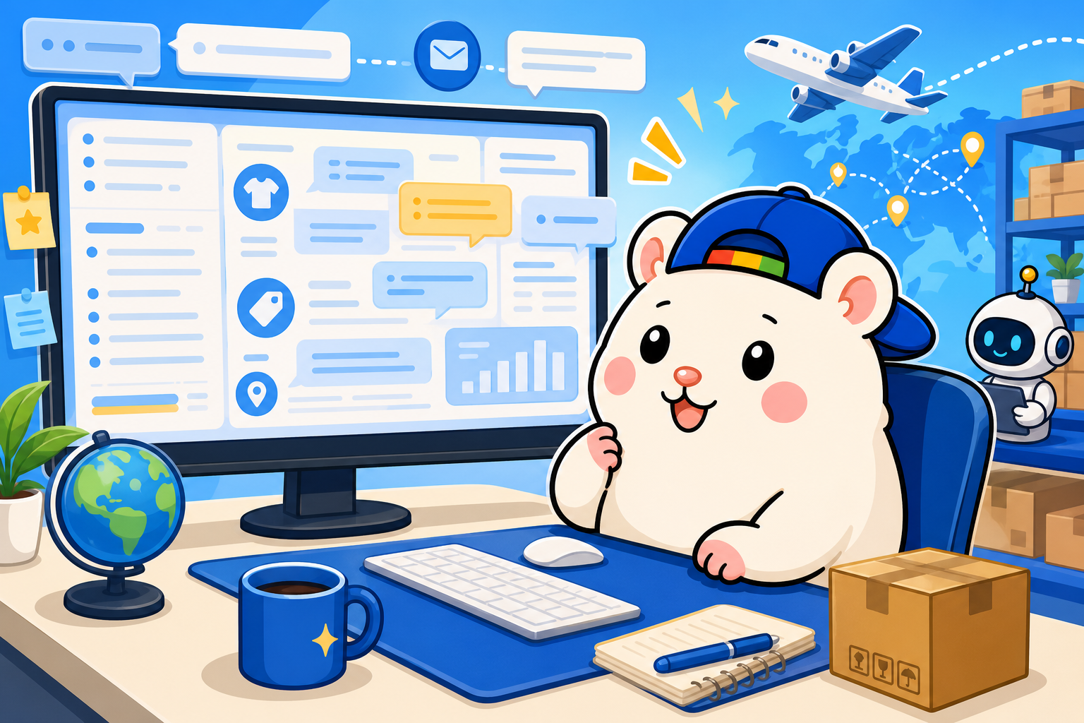 英語だらけの販売画面を落ち着いて確認するチャム