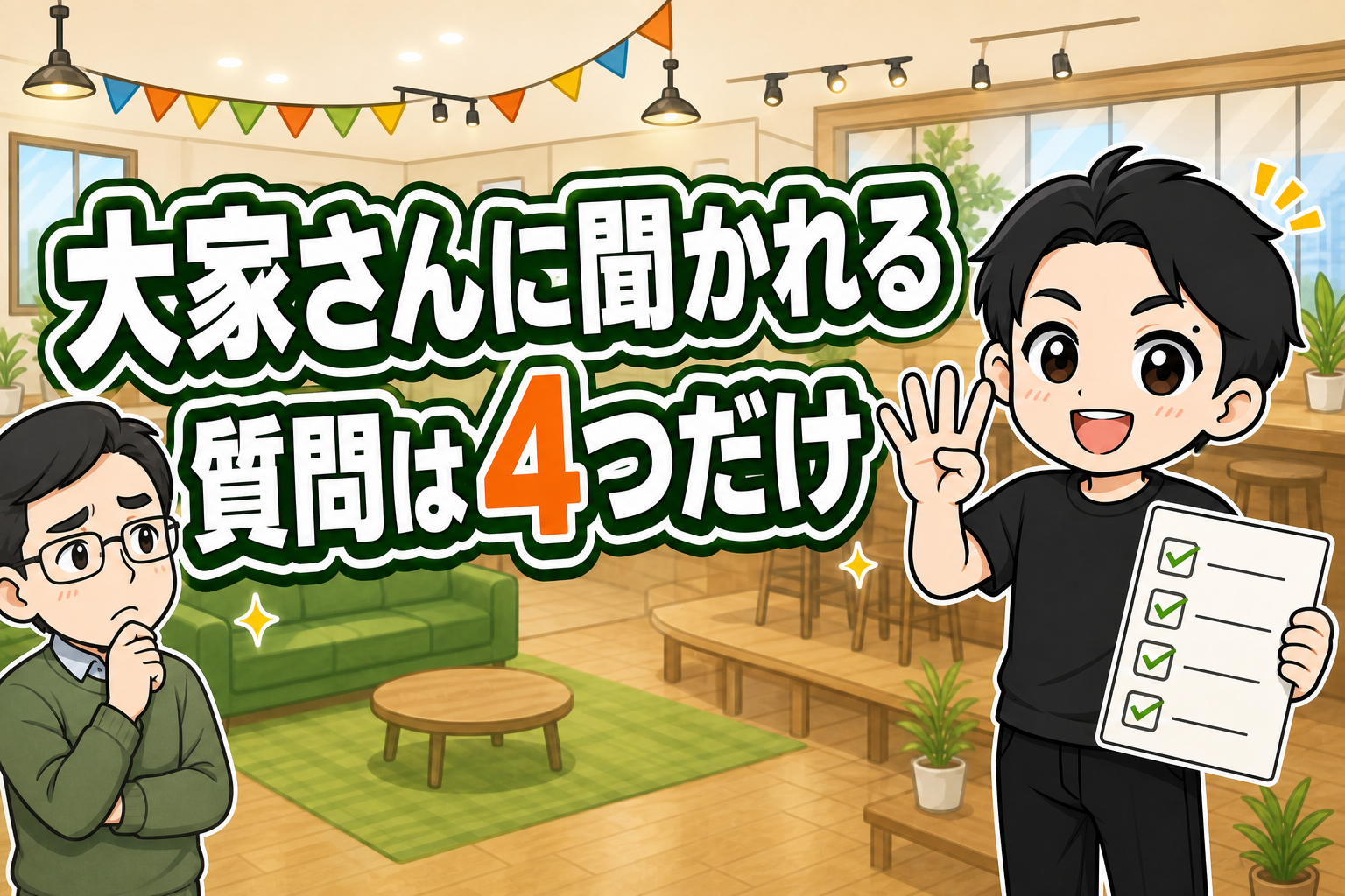 大家さんに聞かれる質問は4つだけ