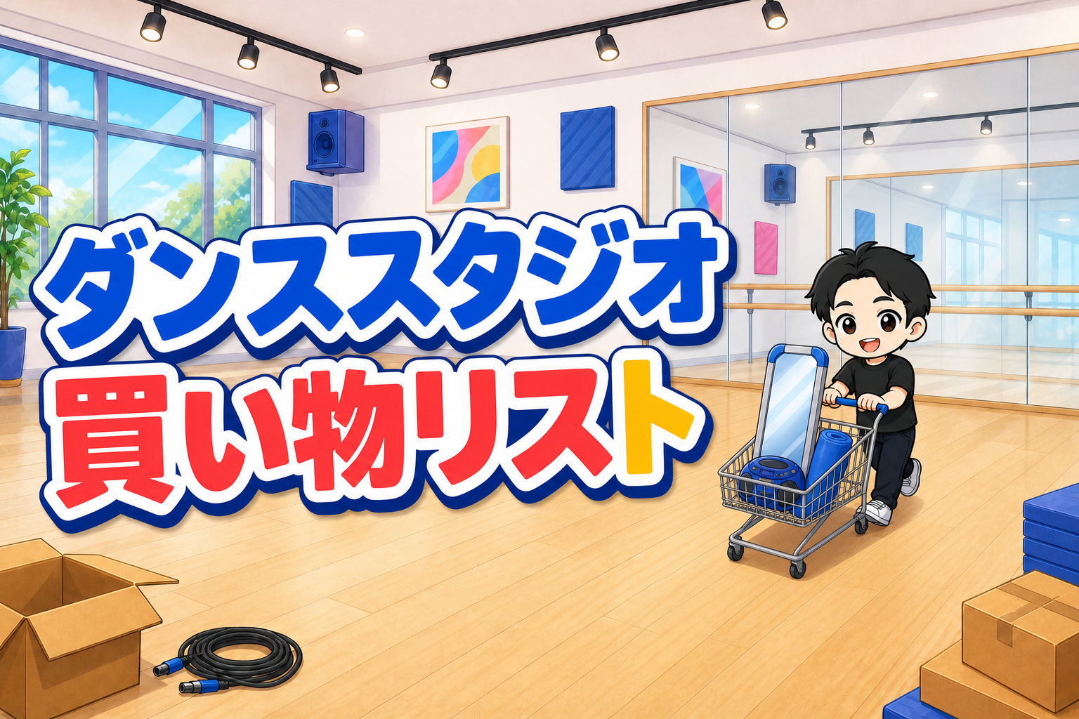 ダンススタジオの買い物リスト