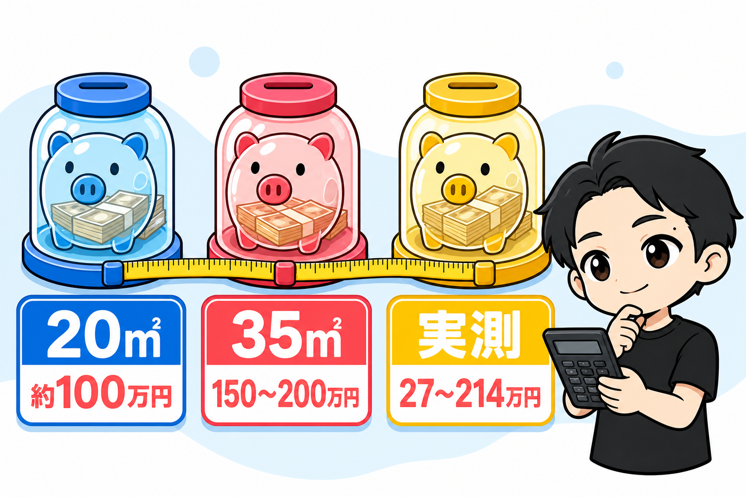 広さ別の開業資金の目安