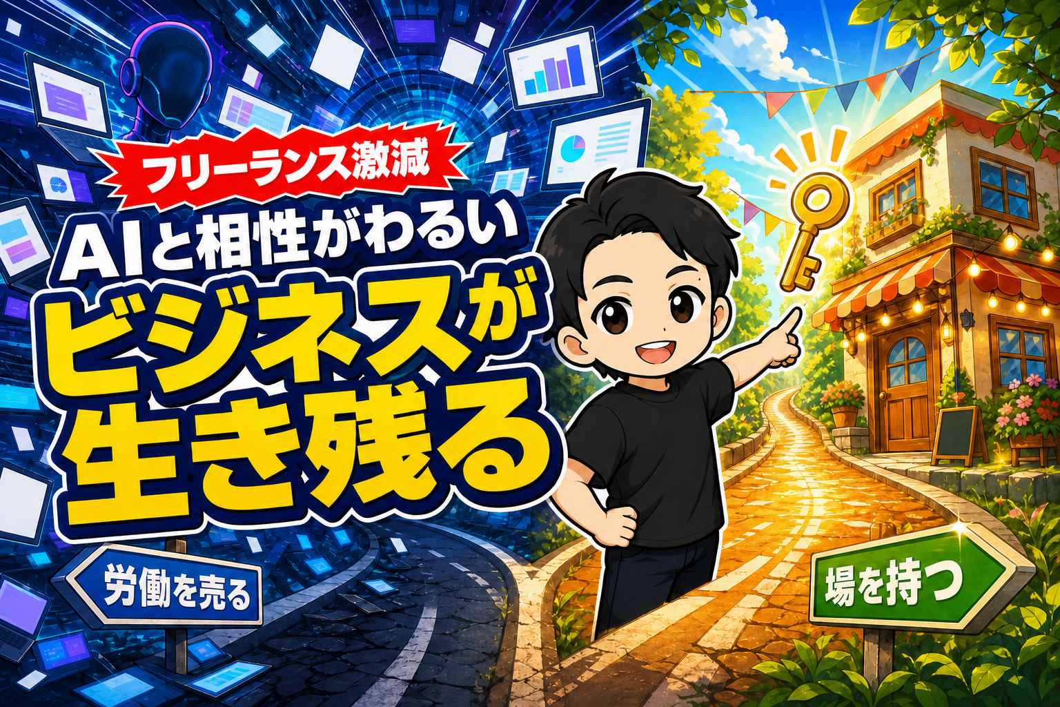 AI時代の分かれ道に立つきくりん