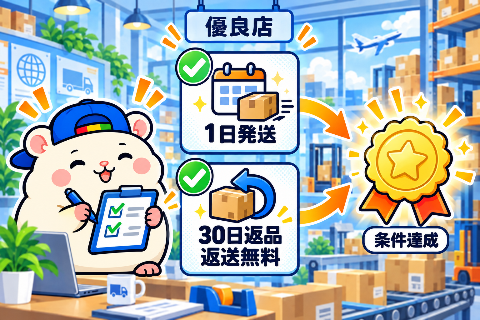 1日の店は、トップレートプラスの条件をそろえている