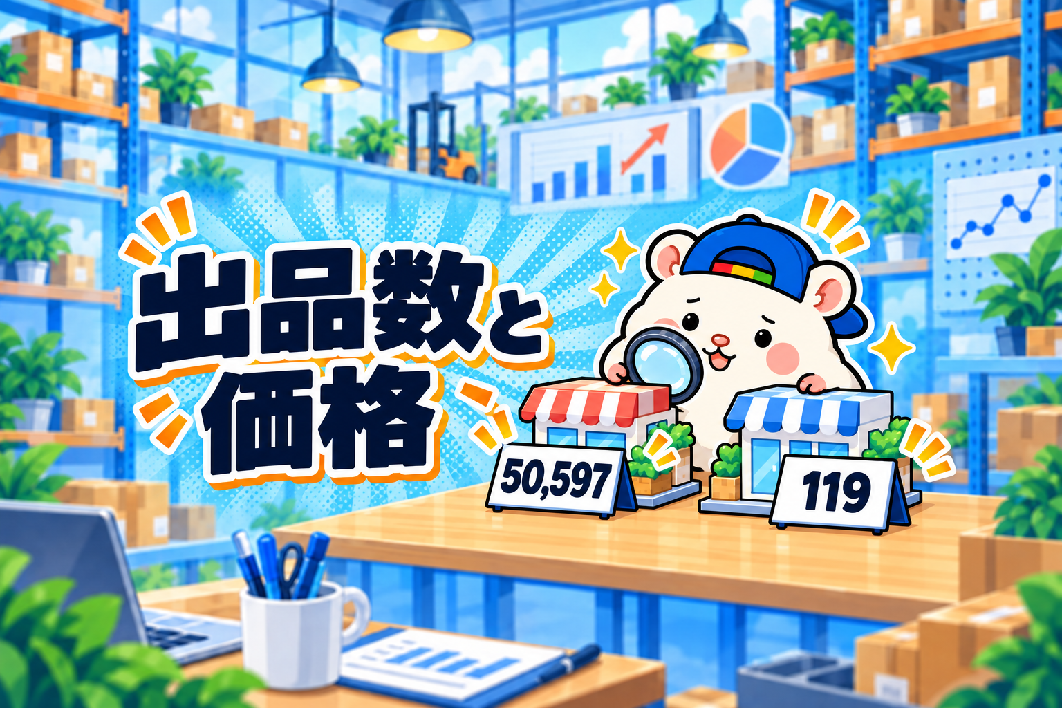 eBay有力セラーの出品数と価格を調べてみた結果