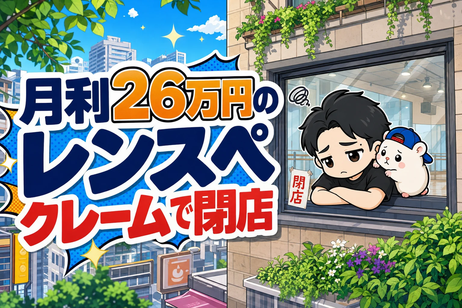 月利26万のレンスペ、クレームで閉店しました