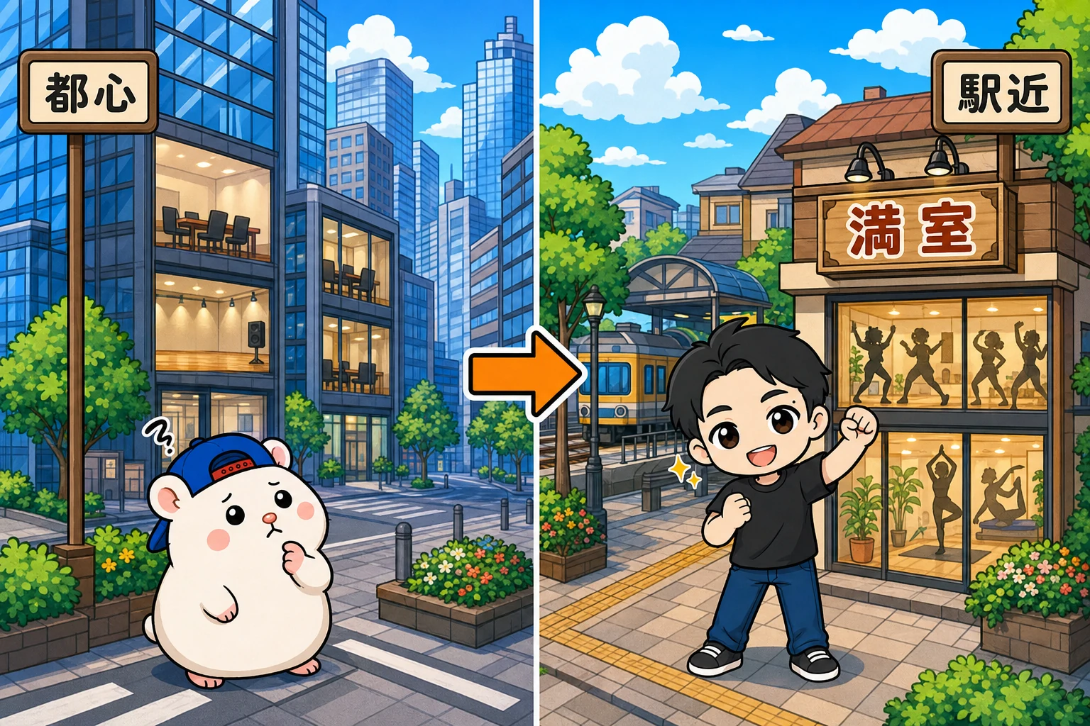 都心は空き部屋、住んでいる街の駅近のスタジオは満室