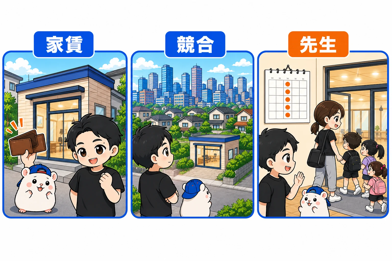 家賃・競合・先生