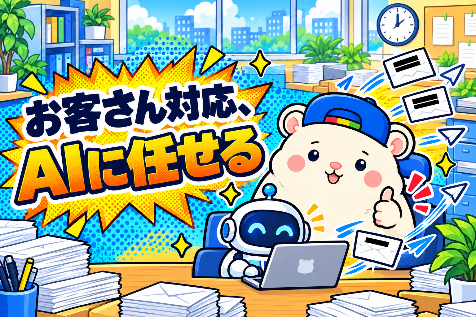 お客さん対応、AIに任せる