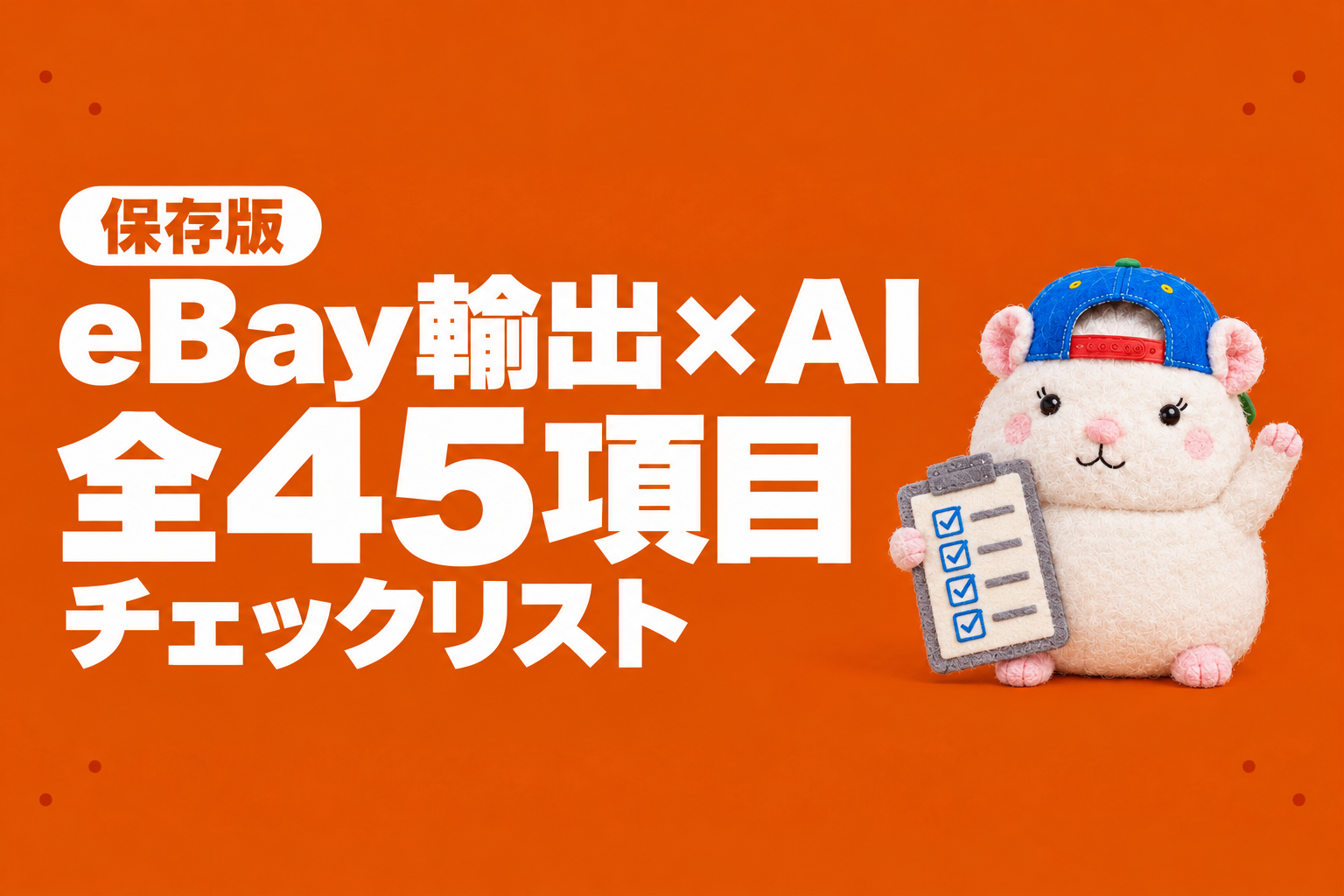 【保存版】eBay輸出×AI 全45項目チェックリスト