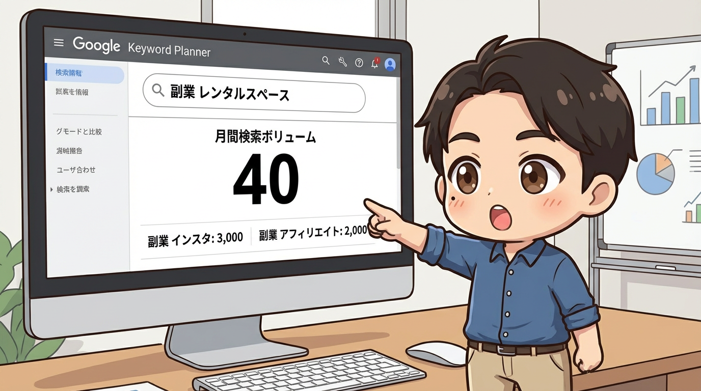 キーワードプランナーでの検索結果