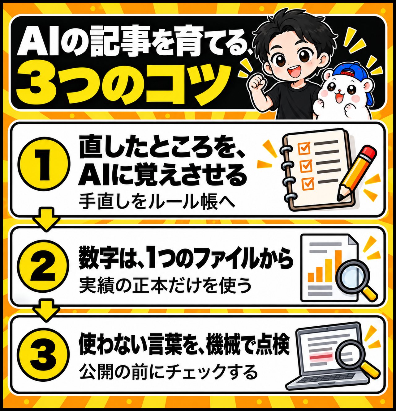 AIの記事を育てる、3つのコツ