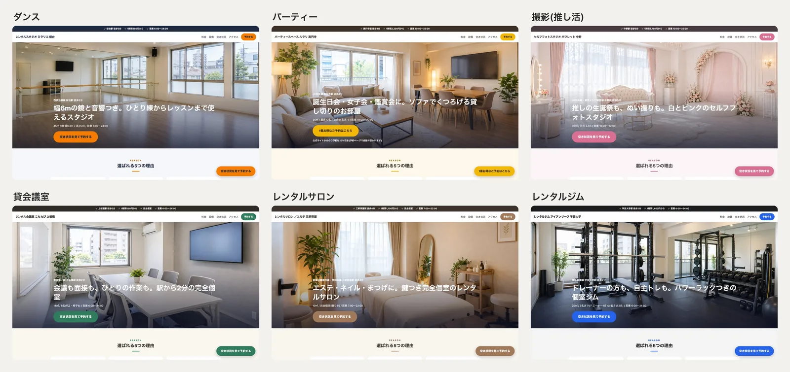 作成例6店の最初の画面(パソコン)